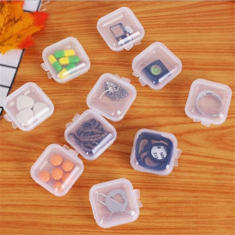 Small Boxes Square Transparent Plastic Box Jewelry -JW01675-Veeddydropshipping