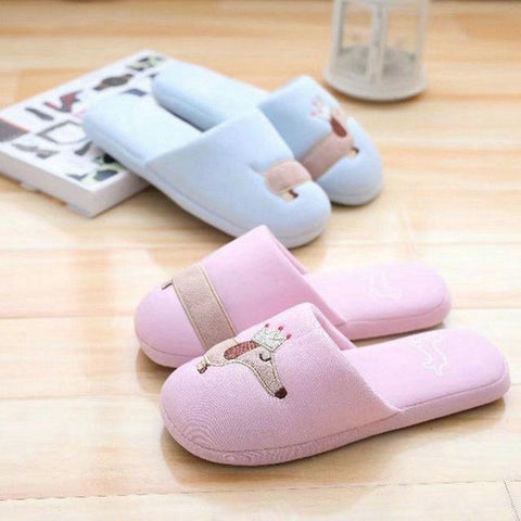 Dog Plush Cotton Slippers Slip On Dachshund-BS01182-Veeddydropshipping