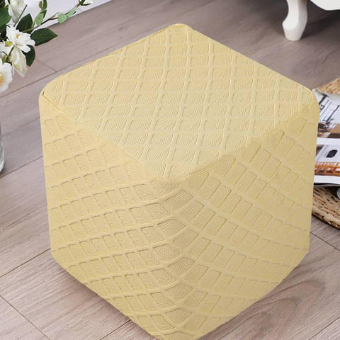 Ottoman Footstool Cover Round Stool Covers-HA00530-Veeddydropshipping