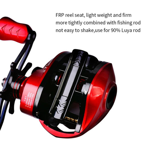Baitcasting Reel 7.2:1 Gear Ratio Reel Freshwater Aluminum Spool 10 KG Max Drag Fishing -OS00326-Veeddydropshipping