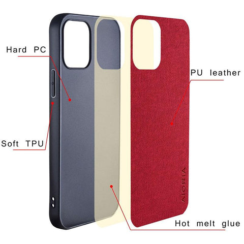 Case For Xiaomi mi 9T mi9T mi 10T mi10T Pro funda coque Simple Design Textile Leather Phone Cover-PA00329-Veeddydropshipping