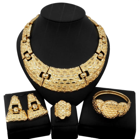 Fashion Woman Necklace Jewelry Set Gold Plated Pendant Wedding -JW00331-Veeddydropshipping