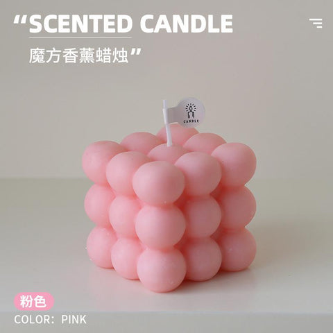 Modern Home Decoration Big Cube Bubble Candle-HA00345-Veeddydropshipping
