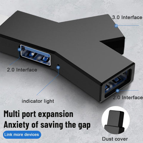 Mini Y-shaped Multi Splitter Hub Use Power Adapter Extender-CO00140-Veeddydropshipping