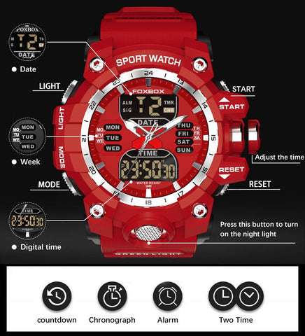 Watches for Men Luxury Sport Alarm Waterproof Quartz Watch-JW00669-Veeddydropshipping