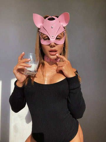Sexy Mask Cosplay Leather Halloween Party-WF01603-Veeddydropshipping