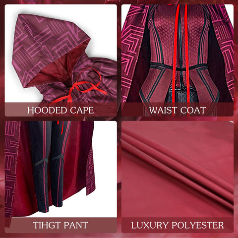 Wanda Vision Scarlet Witch Cosplay Costume-WF01481-Veeddydropshipping