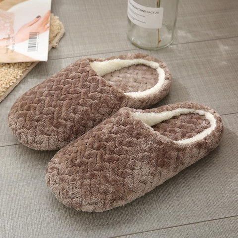 Slipper Anti Slip Autumn Winter Shoes Woman House-BS01219-Veeddydropshipping