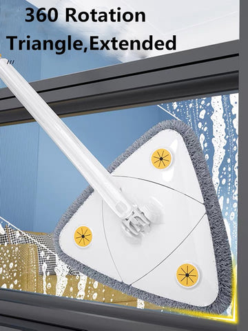 Extended Triangle Mop 360 Twist Squeeze cleaning-HA01098-Veeddydropshipping