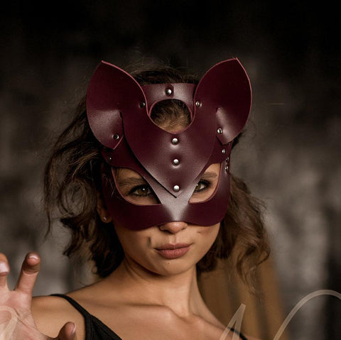 Sexy Mask Cosplay Leather Halloween Party-WF01603-Veeddydropshipping
