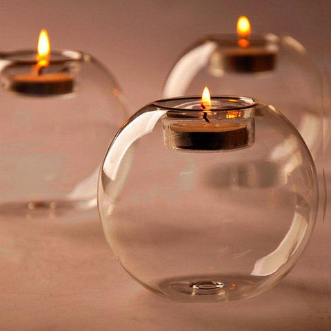 Europe style round hollow glass candle holder-HA00376-Veeddydropshipping