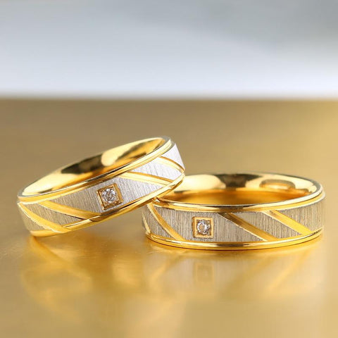 Jewelry Zirconia finger Ring For Couples Engagement Wedding -JW00412-Veeddydropshipping