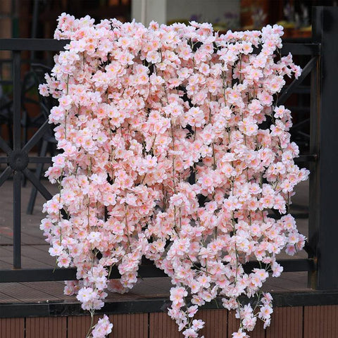 Artificial Sakura Flowers Vine Wedding Garden-HA00680-Veeddydropshipping