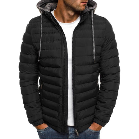 Thin Warm Snow Coats Male Hooded Windbreaker-MF01193-Veeddydropshipping