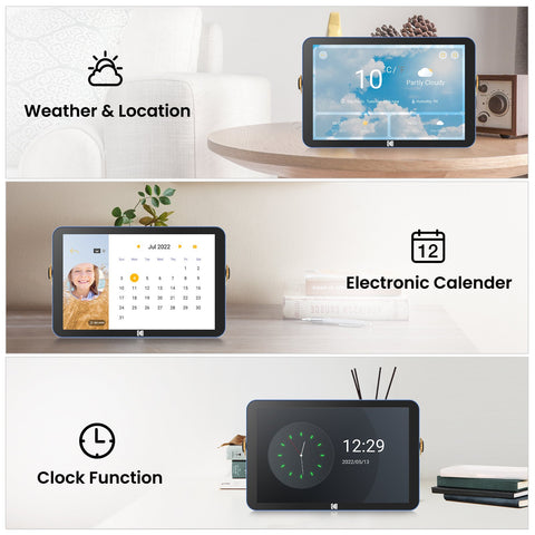 10 Inch WiFi Digital Picture Frame Built-in Battery 1280*800 IPS Touch Screen,16GB Storage -CE00322-Veeddydropshipping