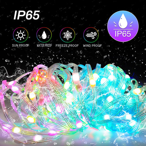 WS2812B LED String Light BT RGB Christmas Lights Party 5m 10m Music APP-TI00908-Veeddydropshipping