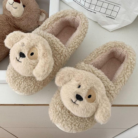 Men Home Slipper Flat Warm Plush Non Slip Fuzzy Cotton Shoes-BS01223-Veeddydropshipping