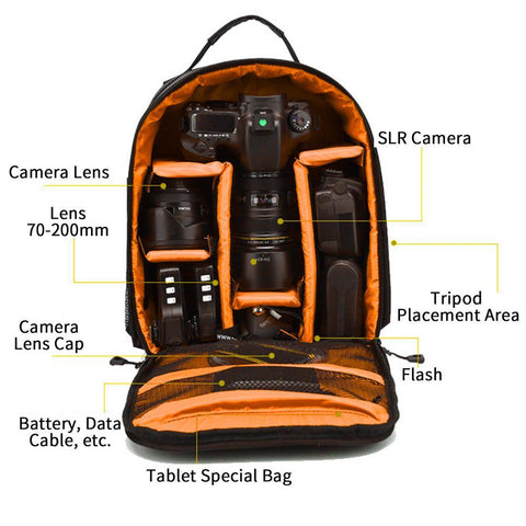Waterproof Camera Backpack Camera Backpack DSLR SLR Photography Camera Bag -CE00131-Veeddydropshipping