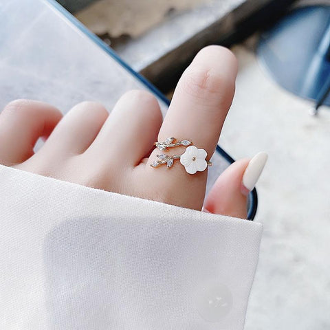 Crystal Zircon Rings Open Rings Wedding Engagement Jewelry  -JW00558-Veeddydropshipping