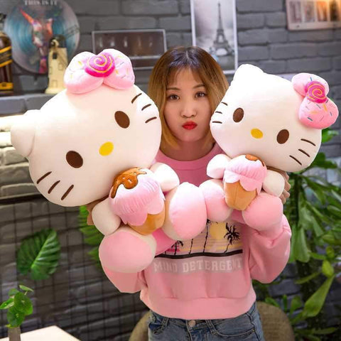 Hello Kitty Kawaii Plush Toys Dolls Ice Cream Soft Stuffed Pillow-TB01564-Veeddydropshipping
