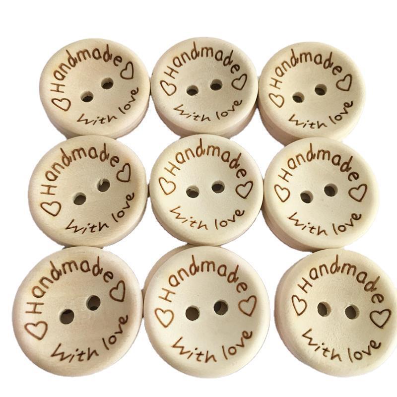 Wooden Handmade Round Craft Sewing Buttons-HA00095-Veeddydropshipping