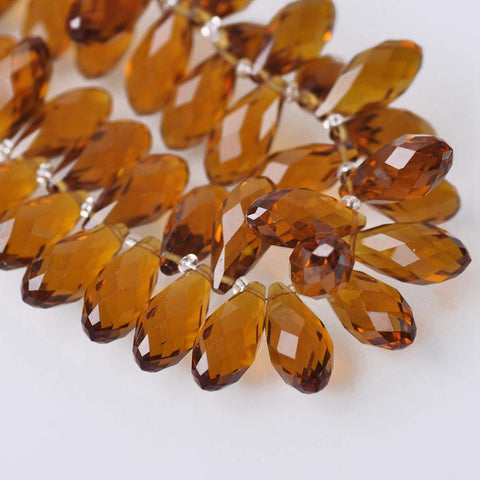 Faceted Crystal Glass Pendant Drops Loose Beads for Making DIY-JW01516-Veeddydropshipping