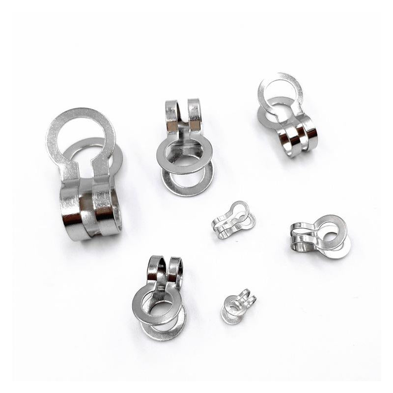 100Pcs/Lot Stainless Steel Double Loops Beads Buckles DIY -JW01627-Veeddydropshipping