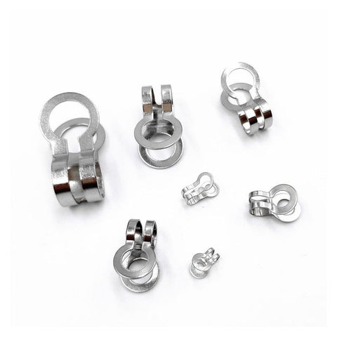 100Pcs/Lot Stainless Steel Double Loops Beads Buckles DIY -JW01627-Veeddydropshipping