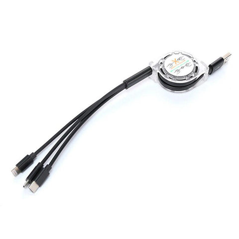 cute Mickey and Minnie three-in-one data cable charger fast charge -CE01201-Veeddydropshipping