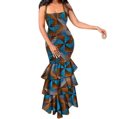 Plus Size Ladies Sleevess Evening Dresses-WF01515-Veeddydropshipping
