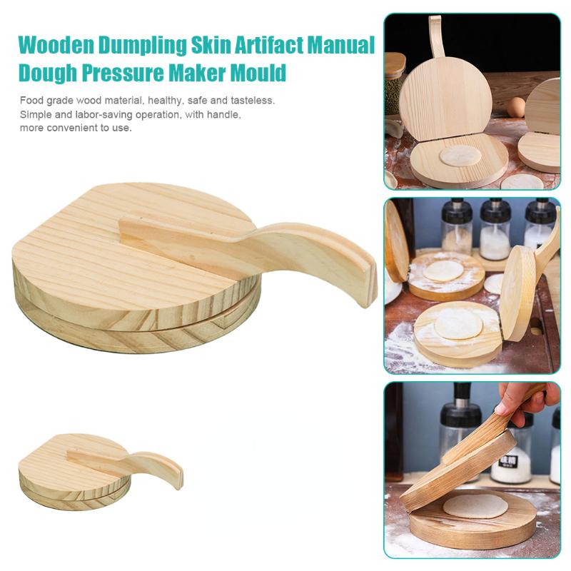 Solid Wood Dough Press Tool Dumpling Skin Presser-HA01190-Veeddydropshipping