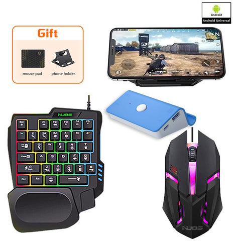 PUBG Mobile Gamepad Game Controller Kit 5 in 1 Keyboard Mouse Converter-CE01529-Veeddydropshipping