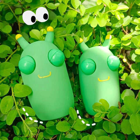 Funny Eyeball Burst Squeeze Toy Green Eye Caterpillar Pinch-TB01521-Veeddydropshipping