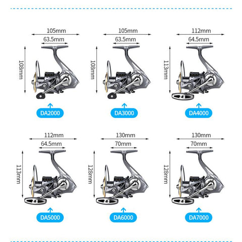 Mavllos Spinning Fishing Reel 2000 - 7000 Ultralight Max Drag 15kg 5.2:1 Surfcasting -OS00322-Veeddydropshipping