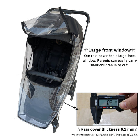 Stroller Rain Cover Compatible With Cybex Priam &amp; Mios &amp; Balios Stroller-TB00403-Veeddydropshipping
