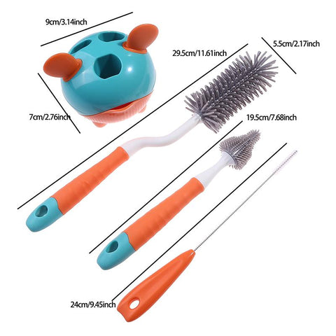 3pcs Silicone Brush for Bottles 360 Degree Rotation Baby Bottle Pacifier-TB00743-Veeddydropshipping