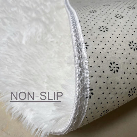 Plush Round Rug Fluffy Carpets Soft Home Decor-HA00480-Veeddydropshipping