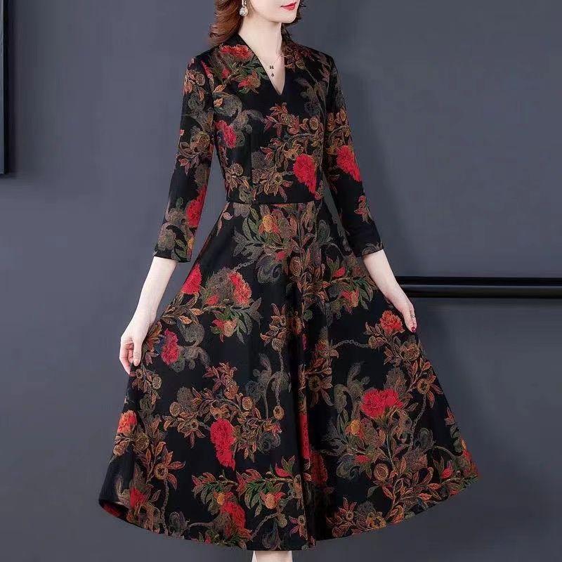 High-grade dress middle-aged and elderly mother-WF00048-Veeddydropshipping
