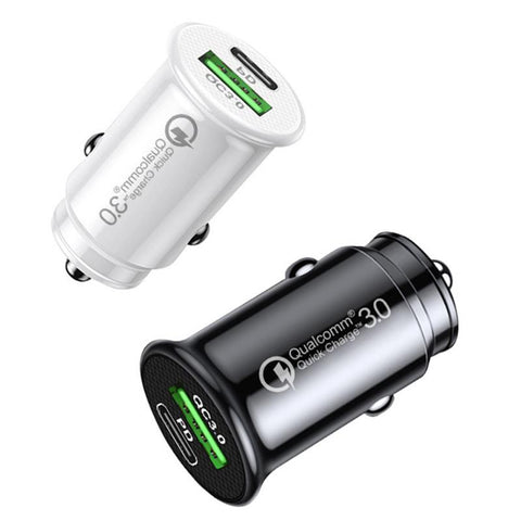 48W Mini Dual USB type-c Car Charger Adapter-PA01151-Veeddydropshipping
