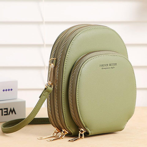 Crossbody Bag PU Female Large Capacity Mobile Phone Bag-BS00136-Veeddydropshipping