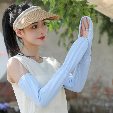 Sunscreen Long Length Ice Silk Sleeve-WF01218-Veeddydropshipping