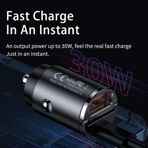 Remax 30W PD Car Charger QC 4.0 QC 3.0Type-C-PA01130-Veeddydropshipping