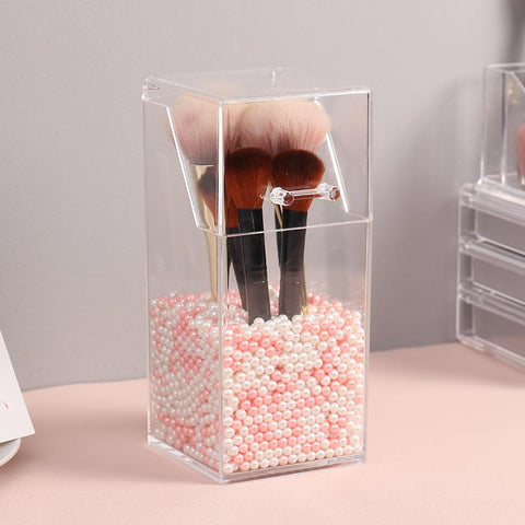 Pearl Cosmetic Brush Holder Acrylic Cosmetic Container-HA00832-Veeddydropshipping