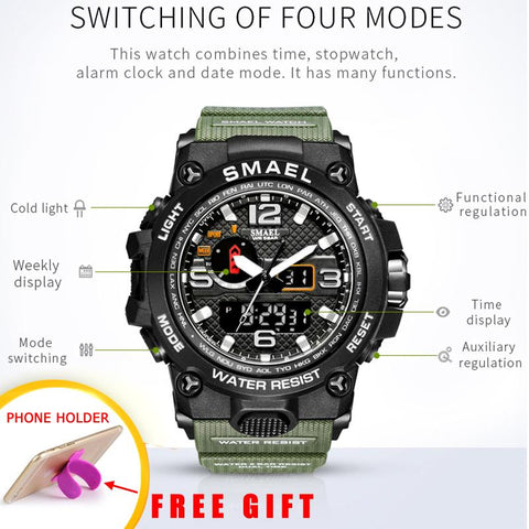 Men Sports Watches Dual Display Analog Digital -JW00773-Veeddydropshipping