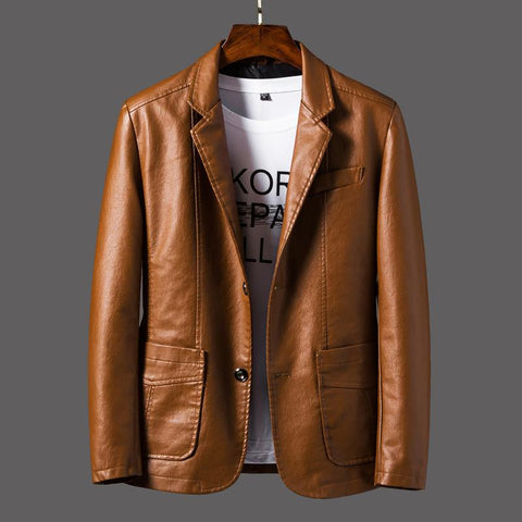 Faux Leather Coat Men&#39;s Brand New High-grade-MF01381-Veeddydropshipping