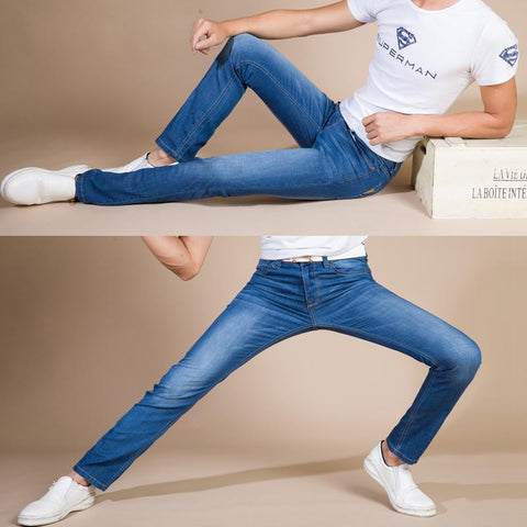 Brother Wang Classic Style Men Brand Jeans Business Casual Stretch-TB01296-Veeddydropshipping