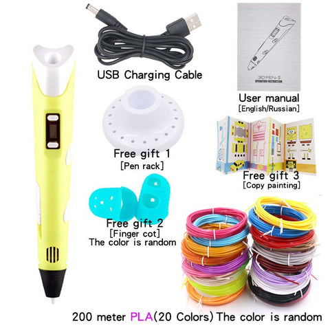 3D Drawing Printing Pen with LCD Screen-CO01233-Veeddydropshipping