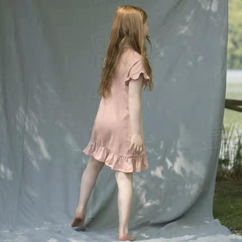 2022 Summer New Girls Ruffle Dress Korean Children&#39;s Casual-TB00885-Veeddydropshipping