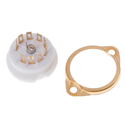 1pc Ceramic 9pin GZC9-F-G PCB MOUNT Tube Socket FOR 12AX7 12AT7-CE00872-Veeddydropshipping