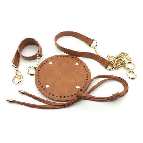 Accessories With Bags Strap Bottom Drawstring Bunches Leather-BS00733-Veeddydropshipping
